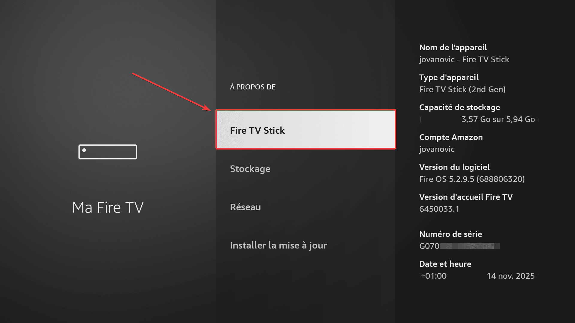 Activer le mode developpeur sur Fire TV Stick